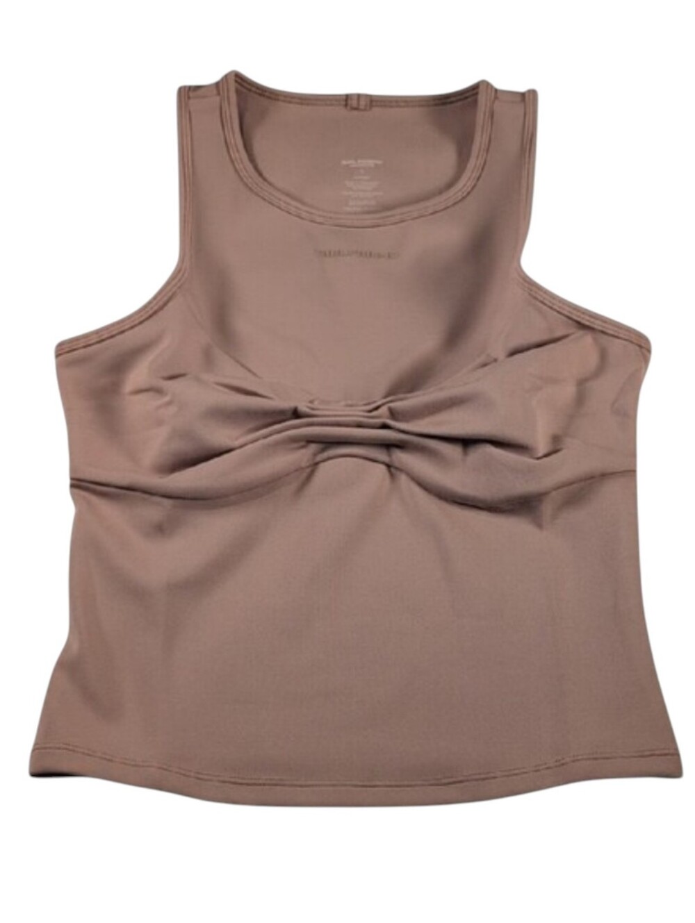 Girlfriend Collective Tan Quinn Twist Tank Top Size Small